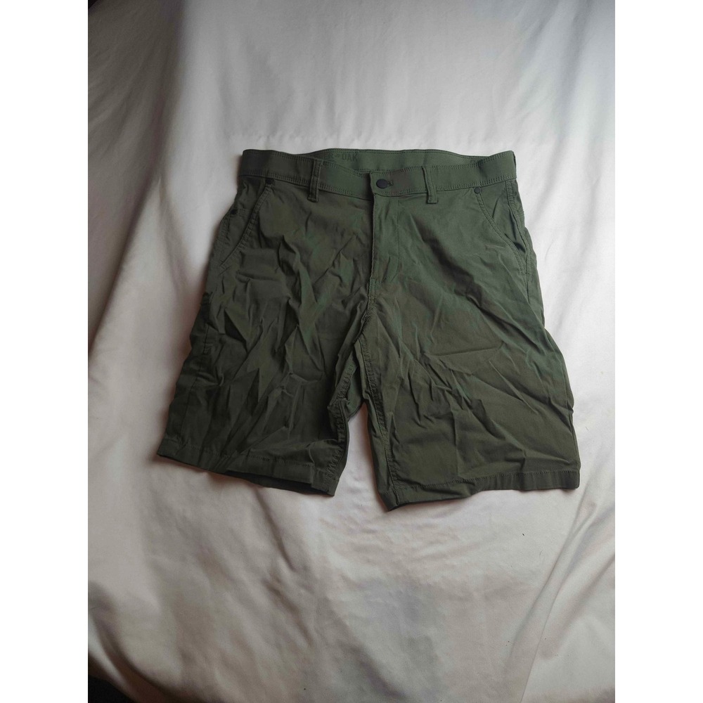 Copper & Oak Mens Olive Green Stretch Utility Shorts Size 33